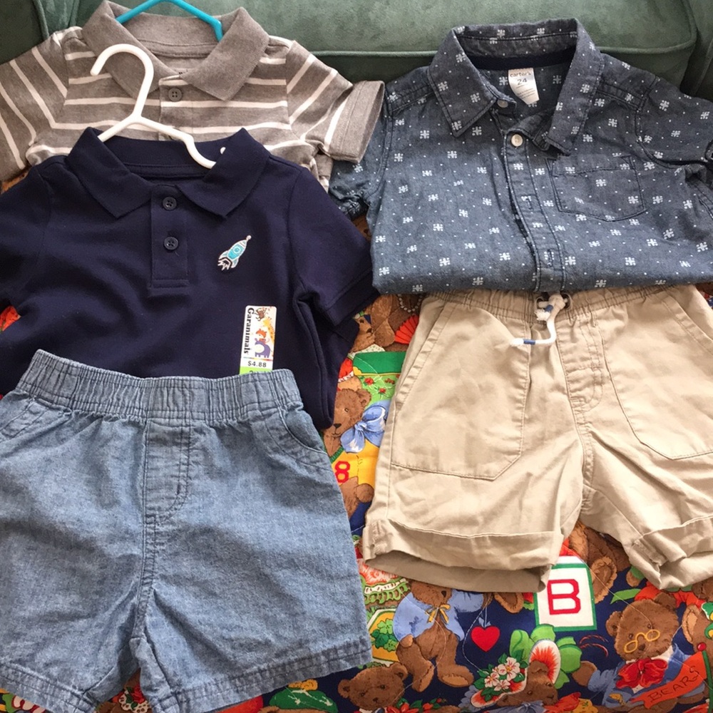 Five piece lot of boys summer clothes